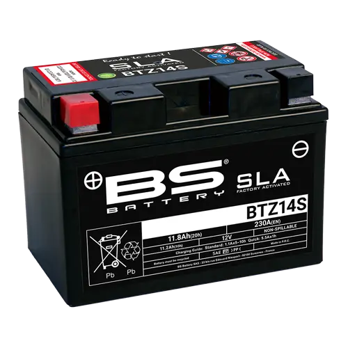 BS BATTERY SLA BTZ14S Precharged – 12V 11.8Ah 230 CCA, Replaces YTZ14S, TTZ14S, For Honda X-ADV 750 Etc.