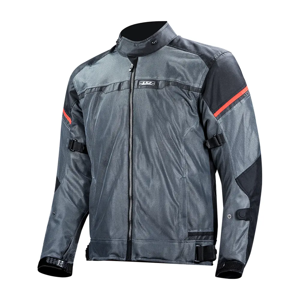 64100S0112#1 Moto Jakna LS2 RIVA MAN crno tamno sivo crvena muška