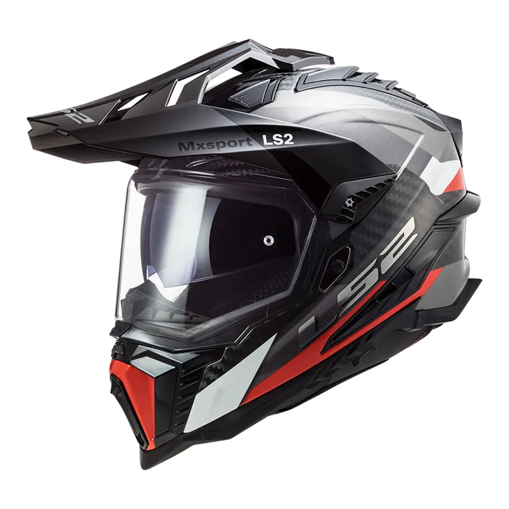 407016108#1 Kaciga za motor LS2 Cross EXPLORER FRONTIER CARBON crveno bela MX701
