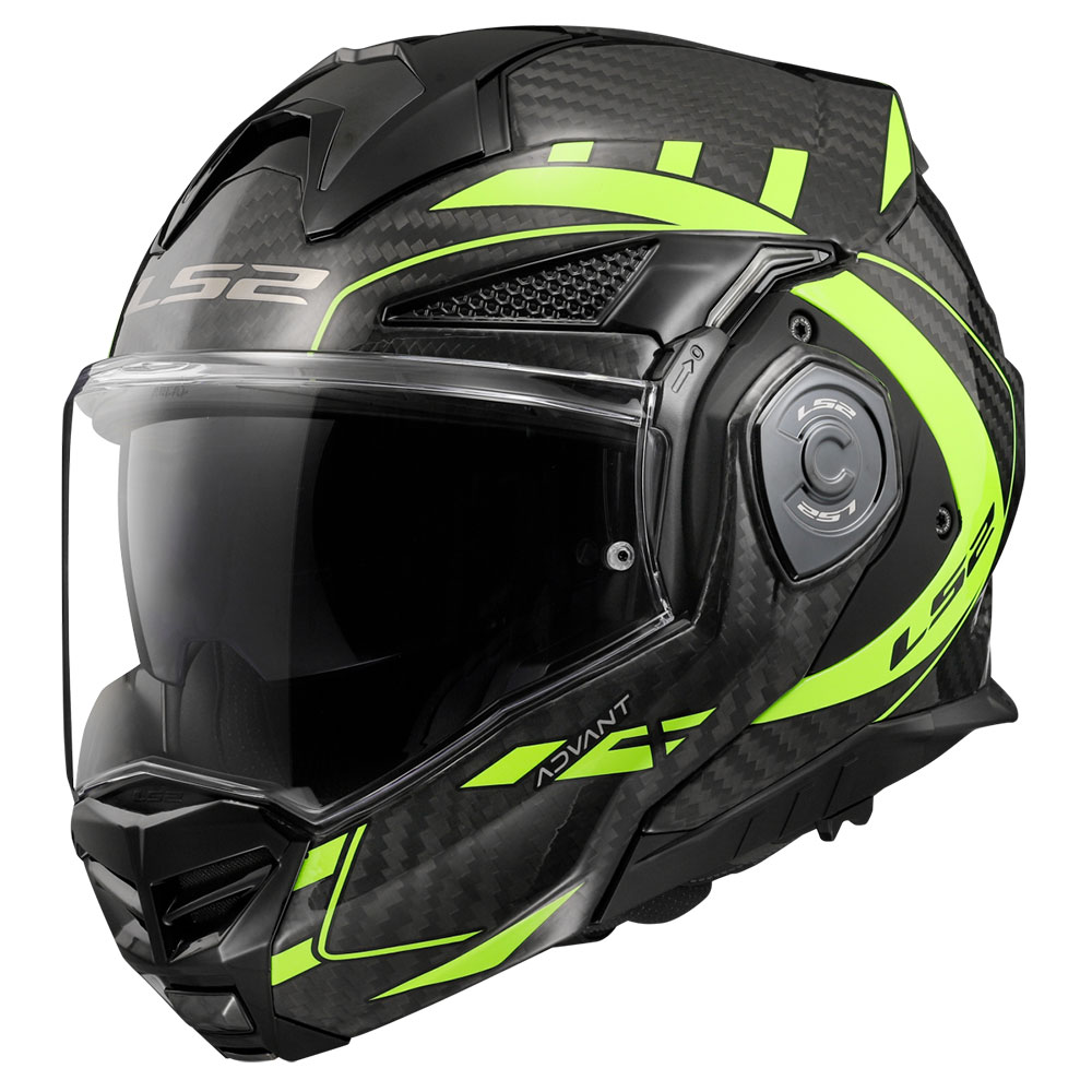 569012354L#1 Kaciga za motor LS2 Flip Up ADVANT X FUTURE II carbon žuta FF901
