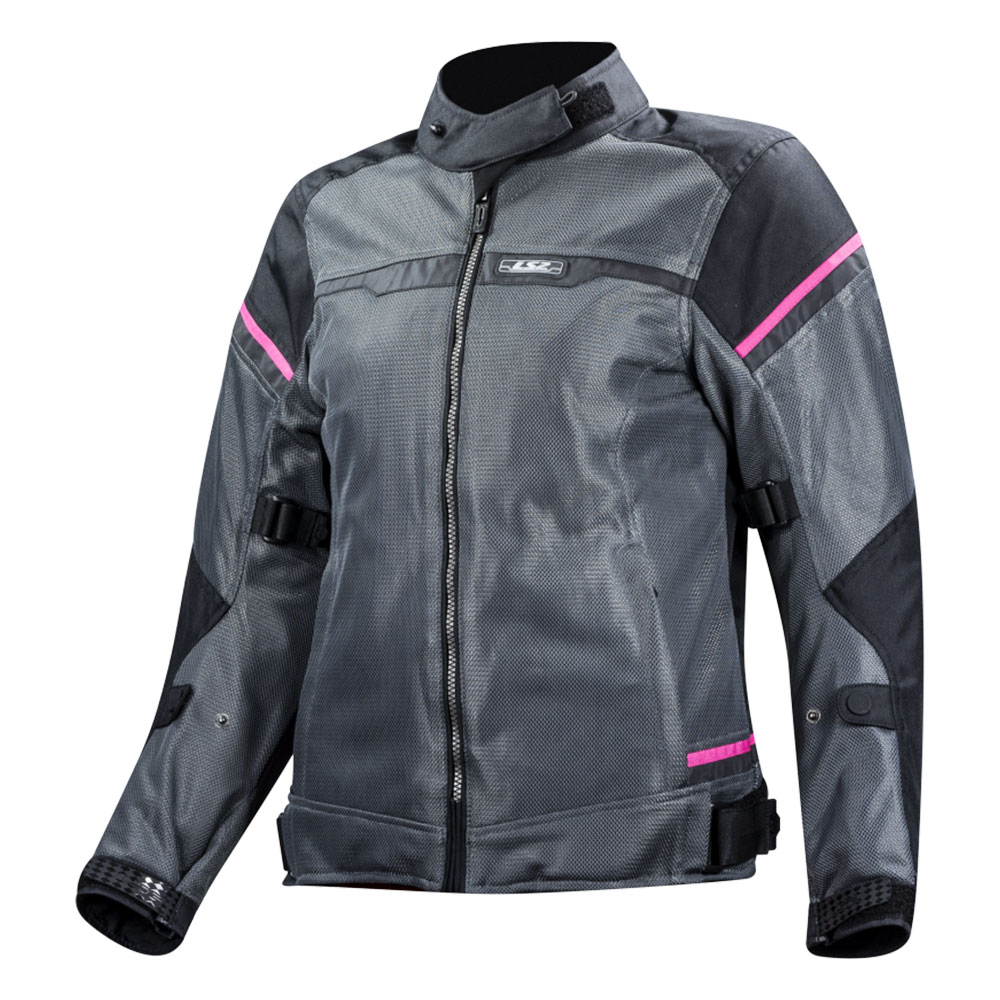 64100S0012M#1 Moto Jakna LS2 RIVA ženska crno tamno sivo roza