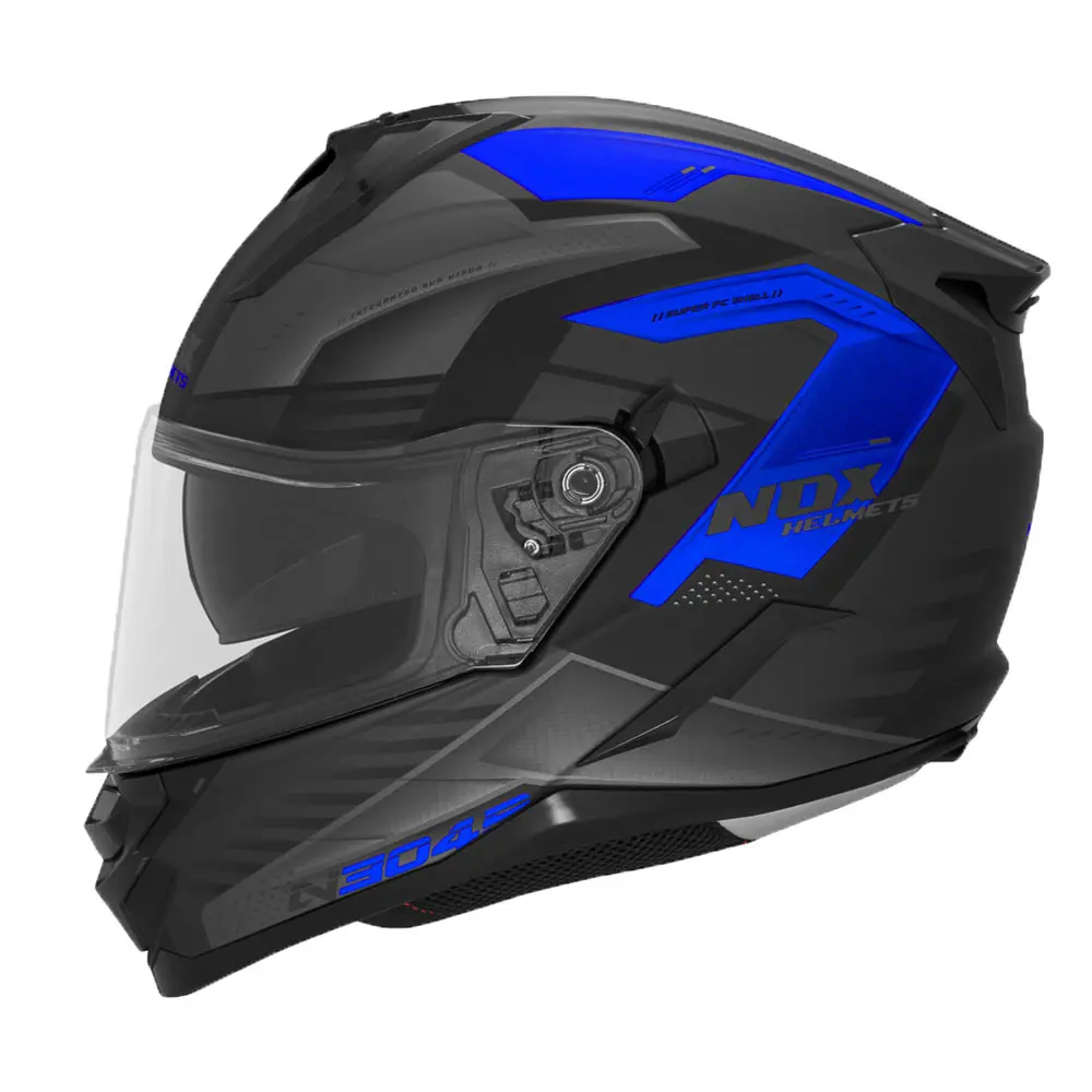 N304SCBB-XL#1 Kaciga za motor NOX Full Face N304 S CARVER mat crno plava