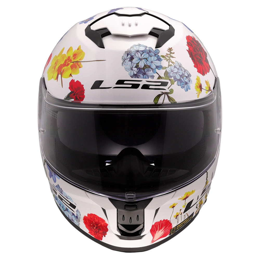 Kaciga za motor LS2 Full Face STREAM II FLOWERS bela FF808