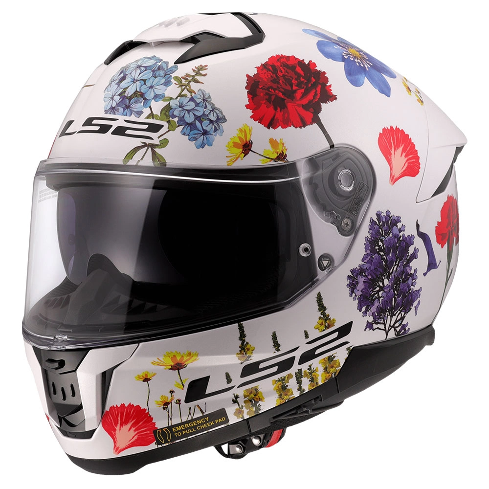 ls2 stream flowers Kaciga za motor LS2 Full Face STREAM II FLOWERS bela FF808