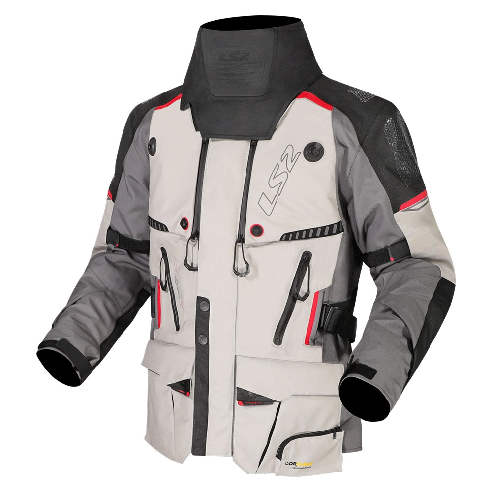 jakna ls2 apollo sivo crno crvena Moto Jakna LS2 APOLLO muška sivo crno crvena