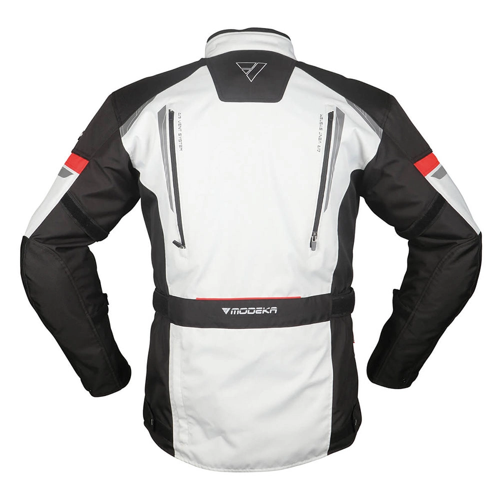 Moto jakna MODEKA STRIKER II crna svetlo siva 2u1