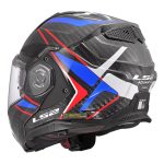 Kaciga za motor LS2 Flip Up ADVANT X FUTURE II carbon plavo crvena FF901 - Слика 9