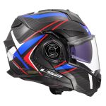 Kaciga za motor LS2 Flip Up ADVANT X FUTURE II carbon plavo crvena FF901 - Слика 6