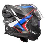 Kaciga za motor LS2 Flip Up ADVANT X FUTURE II carbon plavo crvena FF901 - Слика 3