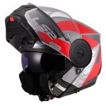 Kaciga za motor LS2 Flip Up SCOPE II OXYD sivo crvena FF902 - Слика 2
