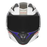 Kaciga NOX Flip Up N968 ULTRA sa naočarima belo plavo crvena
