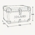 Kofer za motor X-LAND plastični crni 56L - Слика 4