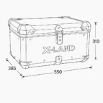 Kofer za motor X-LAND aluminijumski sivi 65L - Слика 4