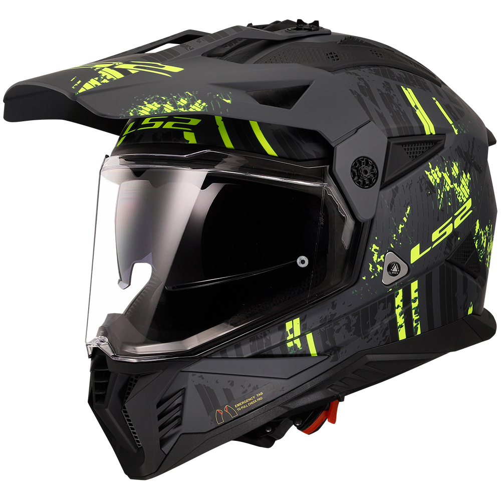 ls2 mx702 crno zuta Kaciga za motor LS2 Cross PIONEER II CRAZY crno žuta MX702