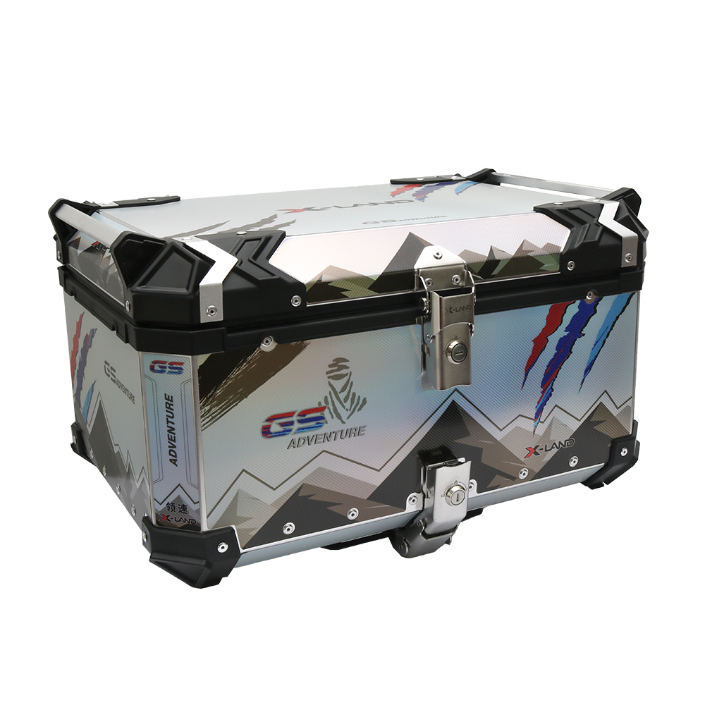 alu kofer x-land 65l adventure sivi Kofer za motor X-LAND aluminijumski sivi 65L ADVENTURE