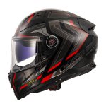 Kaciga za motor LS2 Full Face VECTOR II ALIZER crno crvena sa naočarima FF811