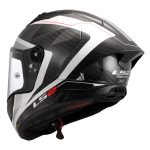 Kaciga za motor LS2 Full Face THUNDER CARBON GP AERO RAUTE belo siva FF805 - Слика 3