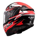 Kaciga za motor LS2 Full Face VECTOR II BUNDRI crno crvena FF811 - Слика 3