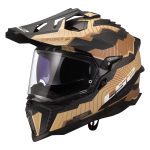 Kaciga za motor LS2 Cross EXPLORER CARBON TRICK braon zlatna MX701 - Слика 2