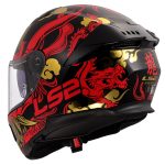Kaciga za motor LS2 Full Face STREAM II DRAKO crno crvena sa naočarima FF808 - Слика 2