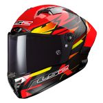 Kaciga za motor LS2 Full Face THUNDER CARBON GP AERO FIRE crveno crna FF805 - Слика 2