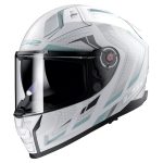 Kaciga za motor LS2 Full Face VECTOR II ALIZER belo siva FF811 - Слика 2