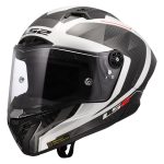 Kaciga za motor LS2 Full Face THUNDER CARBON GP AERO RAUTE belo siva FF805 - Слика 2