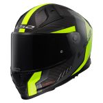 Kaciga za motor LS2 Full Face VECTOR II CARBON GRID mat crno žuta sa naočarima FF811 - Слика 2