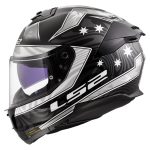 Kaciga za motor LS2 Full Face STREAM II GALDAM crno bela sa naočarima FF808