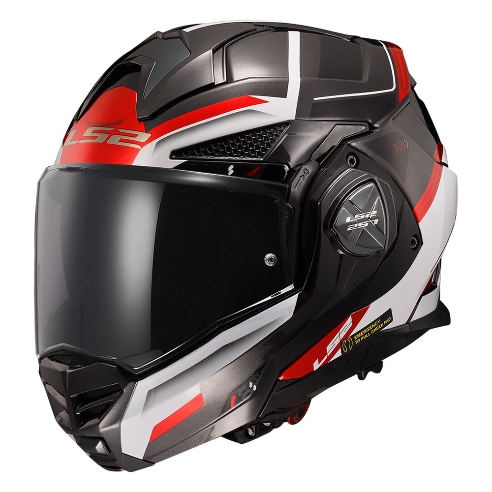 e953f104-dd08-45dc-97e6-e1f792904046 Kaciga za motor LS2 Flip Up ADVANT X SPECTRUM crno belo sa naočarima FF901