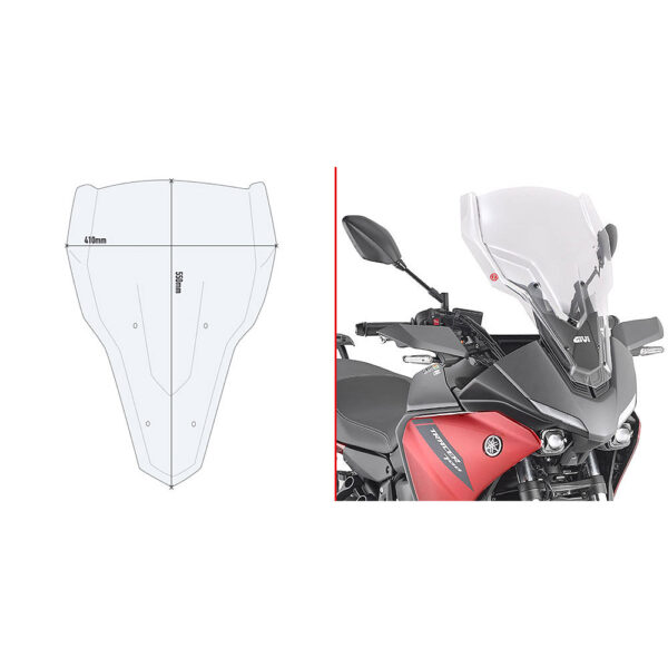 GIVI D2148ST vizir providni Yamaha Tracer 7 (20-24)