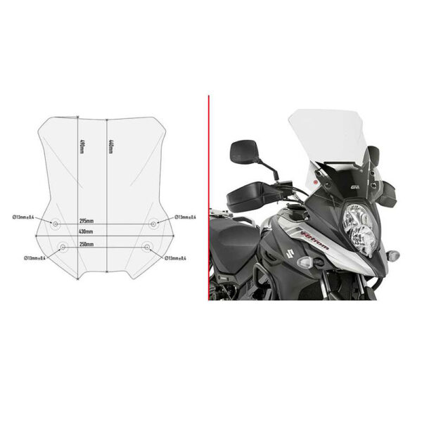 GIVI D3112ST vizir providni Suzuki DL 650 V-Strom (17-24