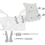 KAPPA D5129KITK Ojačanje / Nosač Vizira za BMW F 750 / 800 GS (18-23) - Слика 2
