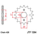 Prednji lančanik JT JTF1264-17-50-15027 (428) 17 zuba