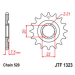 Prednji lančanik JT JTF1323-12 12 zuba