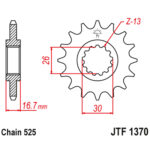 Prednji lančanik JT JTF1370-15RB (525)15 zuba