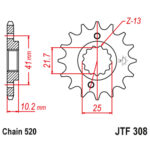 Prednji lančanik JT JTF308-15RB (520) 15 zuba