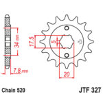 Prednji lančanik JT JTF327-13-50-32042 (520) 13 zuba