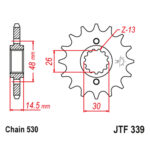 Prednji lančanik JT JTF339-17RB (530) 17 zuba