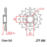 Prednji lančanik JT JTF404-17-50-29045 (525) 17 zuba