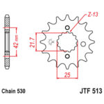 Prednji lančanik JT JTF513-18RB (530)18 zuba
