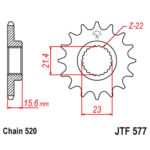 Prednji lančanik JT JTF577-14-50-32028 (520)14 zuba