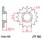 Prednji lančanik JT JTF582-16RB (520)16 zuba