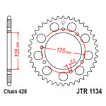 Zadnji lančanik JT JTR1134-50-50-15052 (428) 50 zuba
