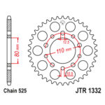 Zadnji lančanik JT JTR1332-46 (525) 46 zuba