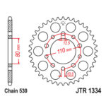 Zadnji lančanik JT JTR1334-43-50-35036 (530) 43 zuba