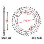 Zadnji lančanik JT JTR1340-43-50-35042 (530) 43 zuba