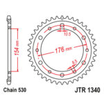 Zadnji lančanik JT JTR1340-44-50-35042 (530) 44 zuba