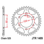 Zadnji lančanik JT  JTR1489-39-50-29018 (525)39 zuba