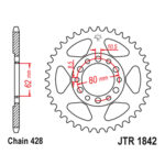 Zadnji lančanik JT JTR1842-52-50-15009 (428) 52 zuba